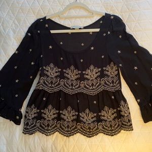 American Eagle Boho Long Sleeve Top